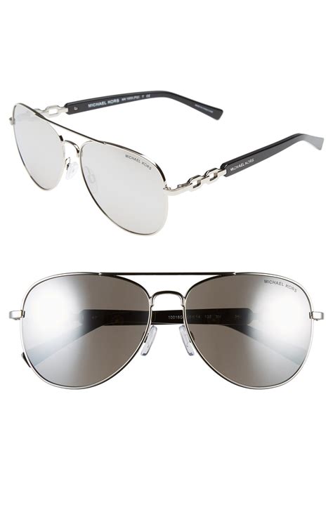 Michael Kors light gray aviators